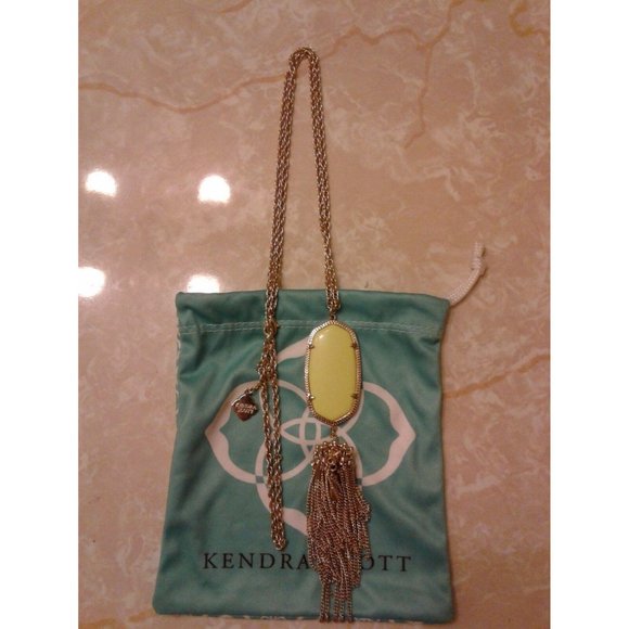 Kendra Scott Neon Yellow Gold Rayne Tassel Pendant - Picture 1 of 1